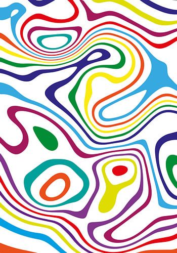 Abstracte, vloeiende vormen in de kunst