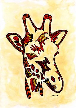 Mandala-giraffe van Sandra Steinke