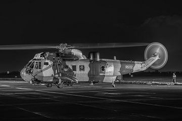 Belgian Air Force Sea King during nightshoot. van Luchtvaart / Aviation