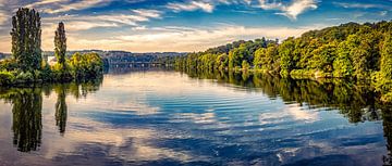 Panorama Ruhrgebied bij Essen Ruhrgebied Duitsland van Dieter Walther