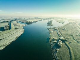Lever de soleil sur l'IJssel dans l'IJsseldelta en hiver sur Sjoerd van der Wal Photographie