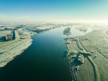 Zonsopgang over de IJssel in de IJsseldelta in de winter van Sjoerd van der Wal Fotografie