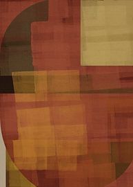 Moderne abstrakte Formen in Terra, Braun, Hellgelb von Dina Dankers