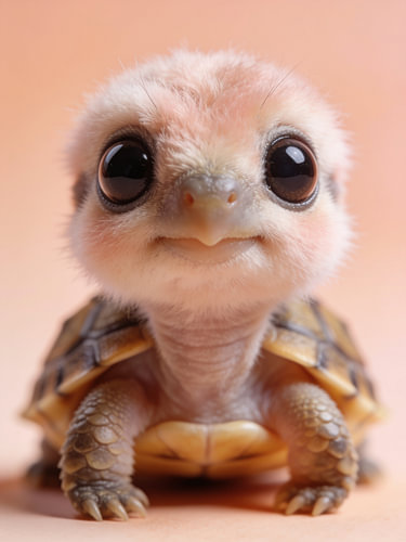 Niedliches Schildkrötenbaby – Babyzimmer Wandbild