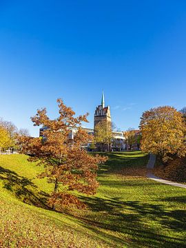 View of the Kröpeliner Tor in the Hanseatic city of Rostock in autumn by Rico Ködder