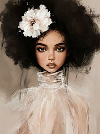 The girl with the Afro hairstyle by Carla Van Iersel