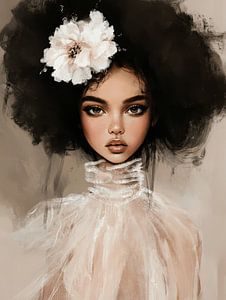 Das Mädchen mit der Afrofrisur