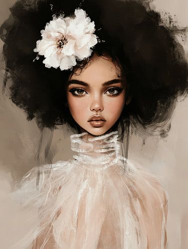 The girl with the Afro hairstyle by Carla Van Iersel