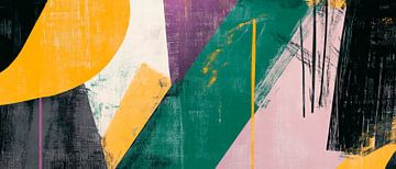Abstract kleurontwerp - Kunstzinnig van Poster Art Shop