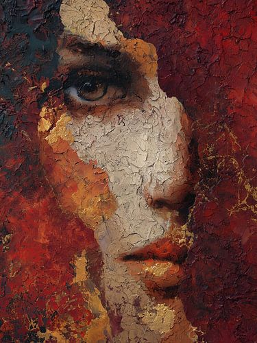 Visage caché dans un silence ardent