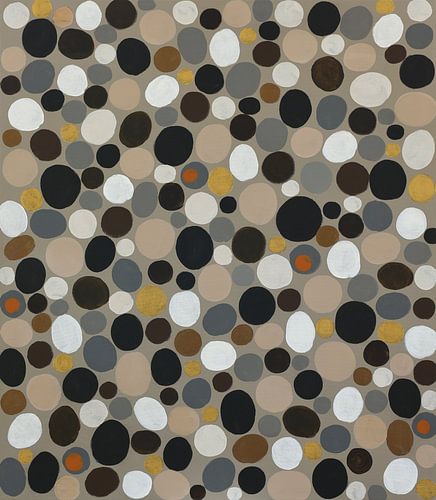 Moderne Stip Harmonie - Eigentijdse Neutrale Abstracte Kunst van Marina Kozyr