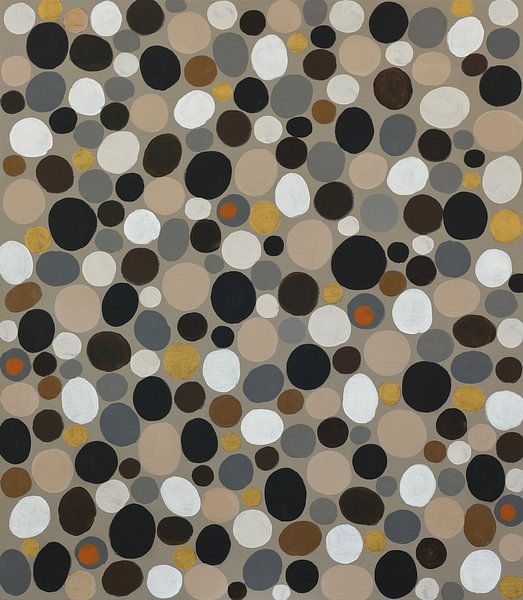 Moderne Stip Harmonie - Eigentijdse Neutrale Abstracte Kunst van Marina Kozyr