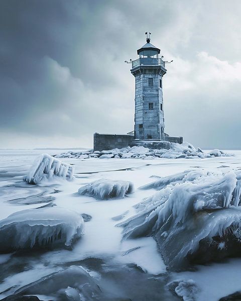 Leuchtturm im Winter von fernlichtsicht