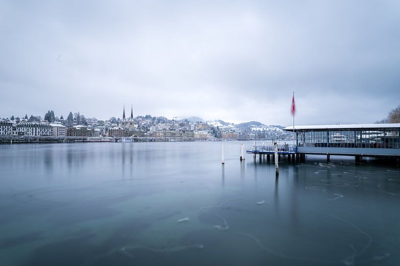 Luzern in de winter van Severin Pomsel