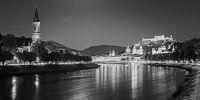 Salzburg in Schwarz-Weiß von Henk Meijer Photography Miniaturansicht