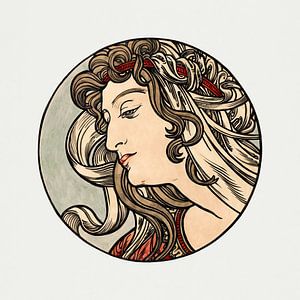 Glasfenster für die Fassade der Boutique Fouquet von Alphonse Mucha