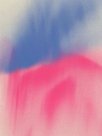 Colorful abstract in neon pink and blue by Dina Dankers