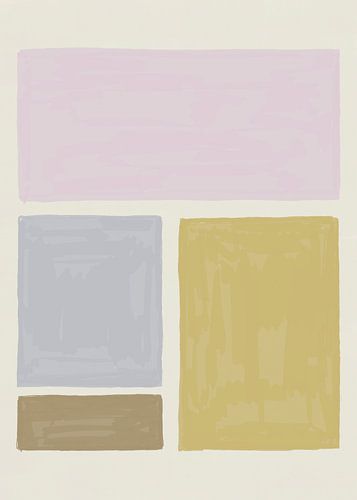 Color Block #2 | Lila, Pale Blue, Green, Brown van Bohomadic Studio