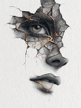 Portrait abstrait moderne