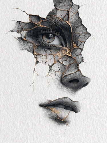 Modernes abstraktes Porträt