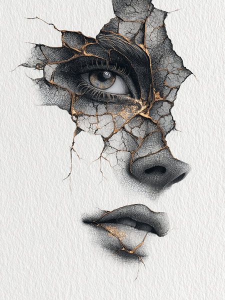 Modernes abstraktes Porträt von SPEQ ART