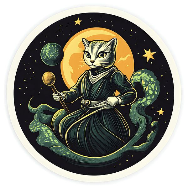 Kosmische Summoner - Katachtig Orakel van Vythryd Arts
