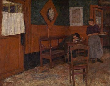 De rode herberg, Charles Mertens, 1894 van Atelier Liesjes