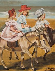 Strandtableau (nach Israel) von Yvonne Weijers van Hout