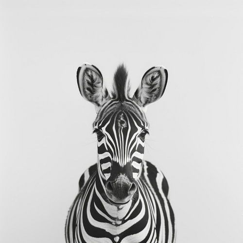 Zebra in zwart-wit
