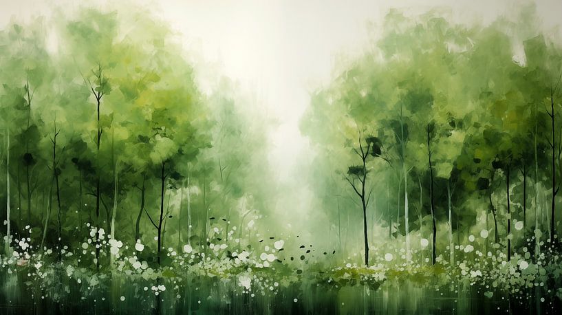 Green Abstract by Dakota Wall Art