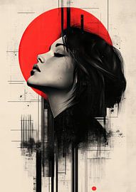 A Portrait in Red and Black