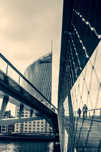 Passerelle La Belle Liégeoise | Photographie de ville | Bichromie