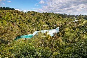Huka watervallen bij Taupo, Nieuw-Zeeland van Christian Müringer