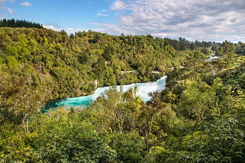 Huka watervallen bij Taupo, Nieuw-Zeeland