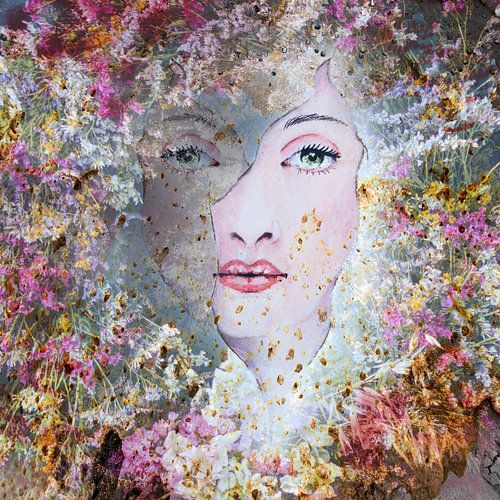 Kleurrijk vrouwenportret