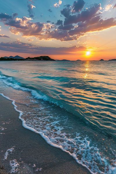 Sunset by the sea by Poster Art Shop