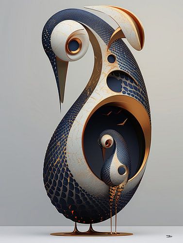 sculptuur uit dier en mens