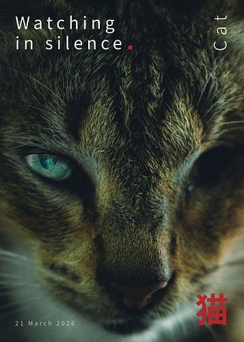 Silent Watcher – Moody Cat Portrait