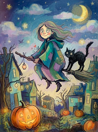 Halloween Nachtflug von Jutta Maria Pusl