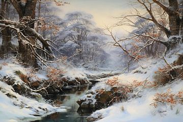 Kalme Winter Ochtend | Winterlandschap Kunst van Blikvanger Schilderijen