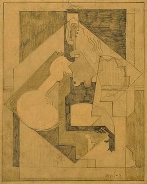 Albert Gleizes - Studie voor 'De vrouw met de handschoen' of Compositie (1920) van Peter Balan