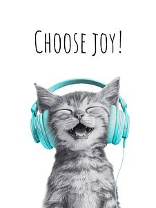 Cool Cat – Choose Joy - turquoise