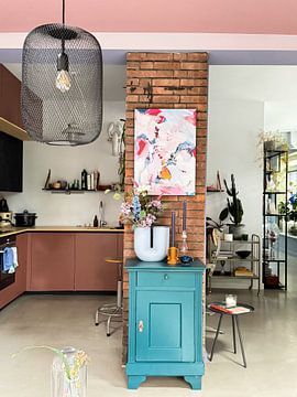 Customer photo: The joy of life in enchantingly beautiful bright colours - modern abstract art by Susanna Schorr