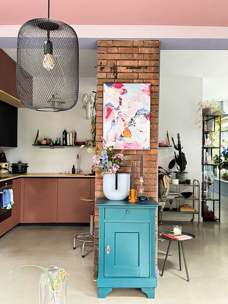 La joie de vivre dans des couleurs lumineuses d'une beauté enchanteresse - art abstrait moderne