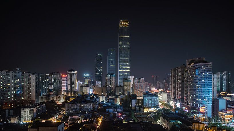 Changsha at night by Paul Oosterlaak