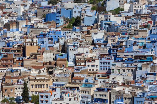 Close-up Chefchaouen, Blue City of Morocco, Afrca