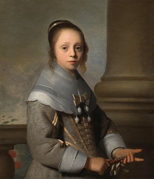Portret van een meisje, Isaack Luttichuys