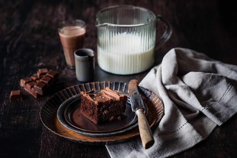 Foodfoto brownie van Danna van Daal