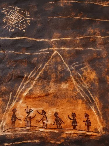 Village Art Style Abstract