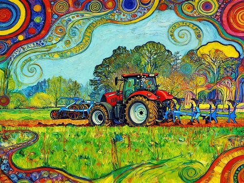 Landbouwwerkzaamheden in het voorjaar